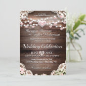 Rustikale Hochzeit Einladung (Stehend Vorderseite)