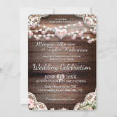 Rustikale Hochzeit Einladung (Vorderseite)