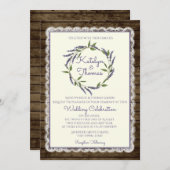 Rustikale Hochzeit Einladung (Vorne/Hinten)