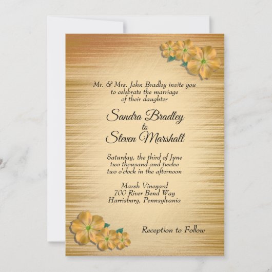 Rustikale Hochzeit Einladung (Vorderseite)