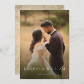 Rustikale Hochzeit Einladung (Vorne/Hinten)