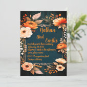 Rustikale Hochzeit Einladung (Stehend Vorderseite)