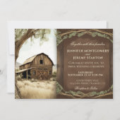 Rustikale Hochzeit Einladung (Vorderseite)