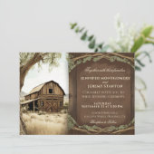 Rustikale Hochzeit Einladung (Stehend Vorderseite)