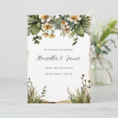 Rustikale Hochzeit Einladung (Stehend Vorderseite)