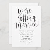 Rustikale Hochzeit Einladung Black (Vorne/Hinten)