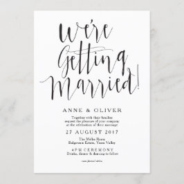 Rustikale Hochzeit Einladung Black