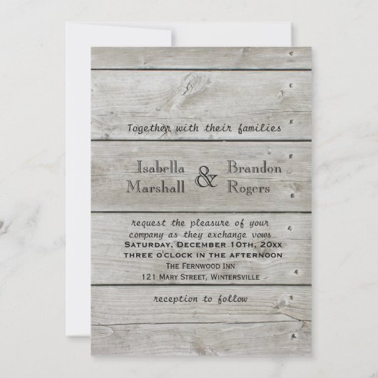 Rustikale Hochzeit Einladung zum Trinken von Champ (Rückseite)