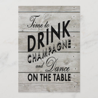 Rustikale Hochzeit Einladung zum Trinken von Champ