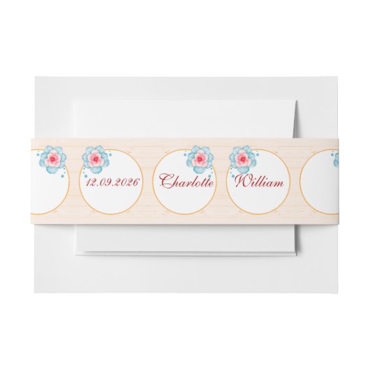 Rustikale Hochzeit Einladungsbanderole (Vorderseite Beispiel)