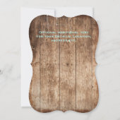 Rustikale Hochzeit ~ Einladungskarte Einladung (Rückseite)