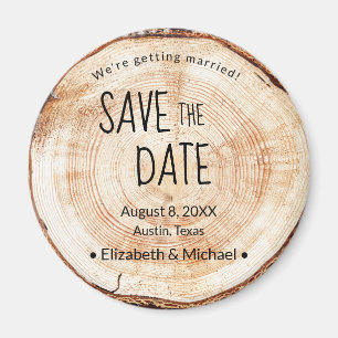 Rustikale Hochzeit Einzigartiges, Save the Date be Magnet