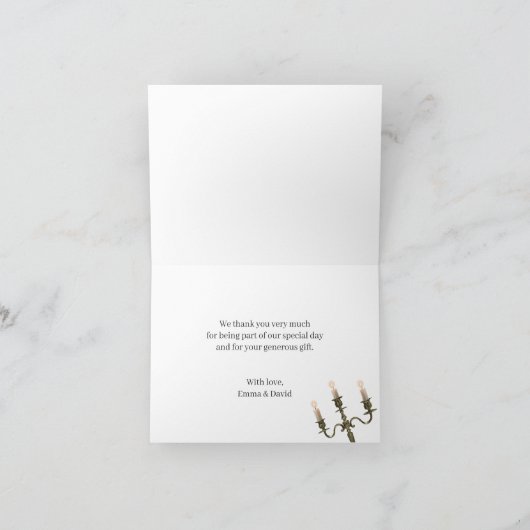 Rustikale Hochzeit Elegant Lila Danke (Innenseite)