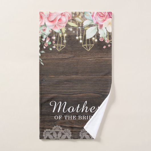 Rustikale Hochzeit florale Mutter der Braut Handtuch (Handtuch)