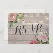 Rustikale Hochzeit floraler UAWG Einladungspostkarte (Vorne/Hinten)