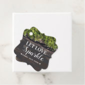 Rustikale Hochzeit Gelassen Liebe Sparkle abschick Geschenkanhänger (Beispiel)