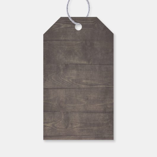 Rustikale Hochzeit Geschenkanhänger (Rückseite)