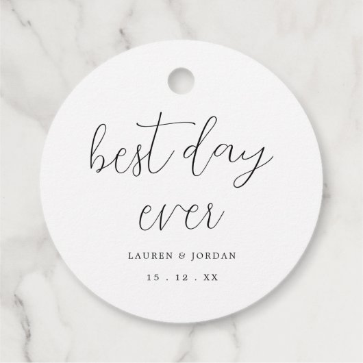 Rustikale Hochzeit Geschenkanhänger (Rückseite)