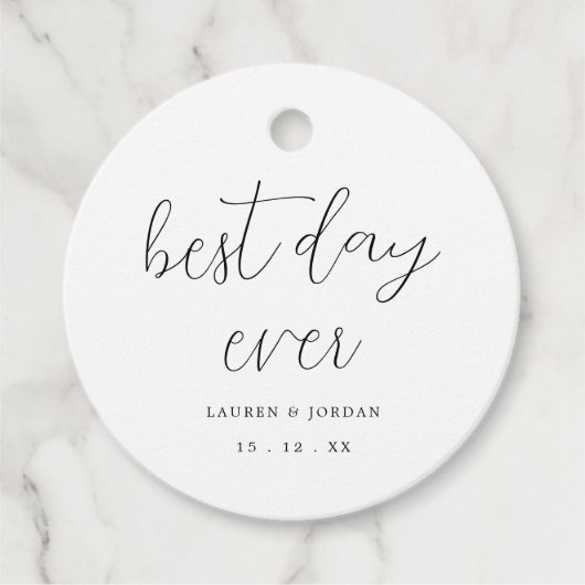 Rustikale Hochzeit Geschenkanhänger (Vorderseite)