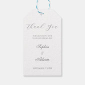 Rustikale Hochzeit Geschenkanhänger (Rückseite)