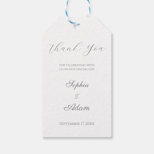 Rustikale Hochzeit Geschenkanhänger (Rückseite)