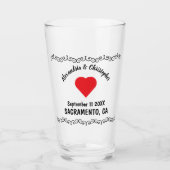 Rustikale Hochzeit Glas (Vorderseite)