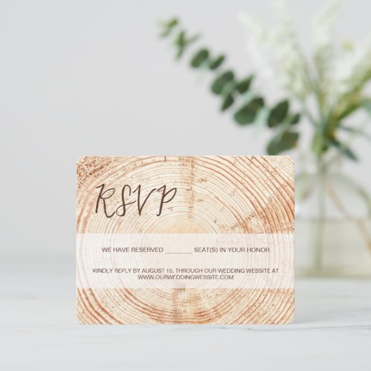 Rustikale Hochzeit Grain UAWG SCRIPT vorbehaltene  RSVP Karte (Stehend Vorderseite)