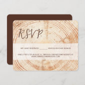 Rustikale Hochzeit Grain UAWG SCRIPT vorbehaltene RSVP Karte (Vorne/Hinten)