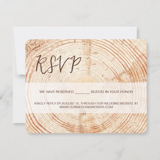 Rustikale Hochzeit Grain UAWG SCRIPT vorbehaltene RSVP Karte (Vorderseite)