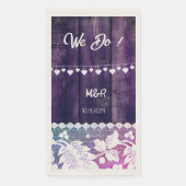 rustikale Hochzeit - Holz, Spitzen, Saitenherzen Serviette (Vorderseite)