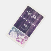 rustikale Hochzeit - Holz, Spitzen, Saitenherzen Serviette (Ecke)