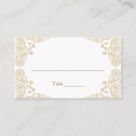 Rustikale Hochzeit I Paisley Table Assignment Card Platzkarte