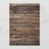 Rustikale Hochzeit im Bergtal Menükarte (Rückseite)