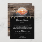 Rustikale Hochzeit im Bergtal Menükarte (Vorne/Hinten)