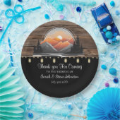 Rustikale Hochzeit im Bergtal Pappteller (Party)