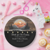 Rustikale Hochzeit im Bergtal Pappteller (Party)