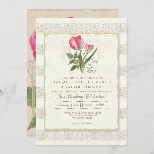 Rustikale Hochzeit im Freien Gartengarten Einladung (Vorne/Hinten)