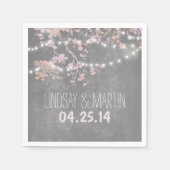 Rustikale Hochzeit im Garten Serviette (Vorderseite)