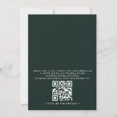 Rustikale Hochzeit im Gebirge mit QR-Code zum klei Einladung (Rückseite)