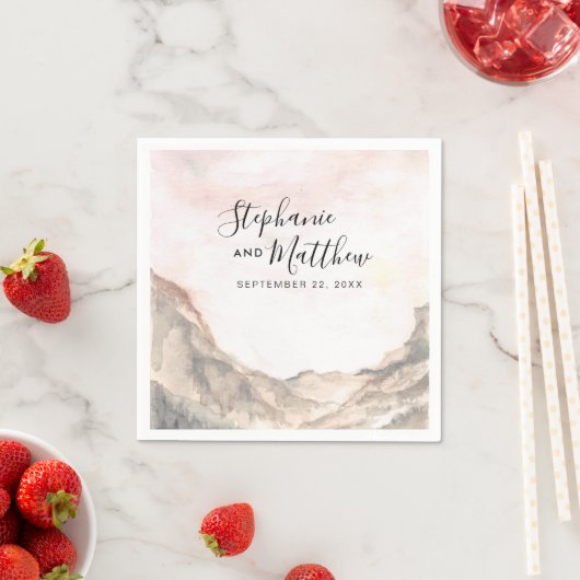 Rustikale Hochzeit im Gebirge Serviette (Beispiel)