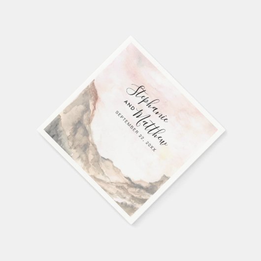 Rustikale Hochzeit im Gebirge Serviette (Ecke)