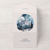 Rustikale Hochzeit im Gebirgswald All In One Einladung (Außenbereich)