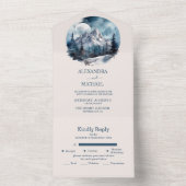 Rustikale Hochzeit im Gebirgswald All In One Einladung (Innen Boden)