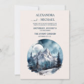 Rustikale Hochzeit im Gebirgswald Einladung (Vorderseite)