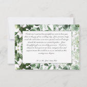 Rustikale Hochzeit im Grünen Dankeskarte (Rückseite)