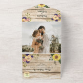 Rustikale Hochzeit im Herbst All In One Einladung (Außenbereich)