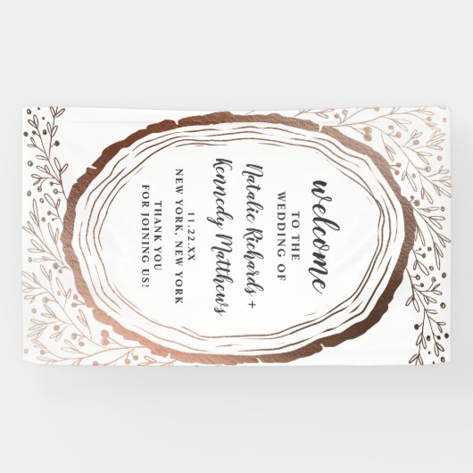 Rustikale Hochzeit im Herbst aus Holz mit dünner K Banner (Horizontal)