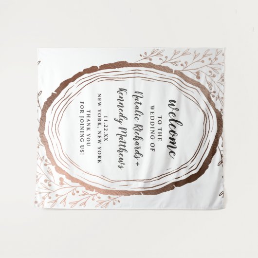 Rustikale Hochzeit im Herbst aus Holz mit dünner K Wandteppich (Vorderseite (Horizontal))