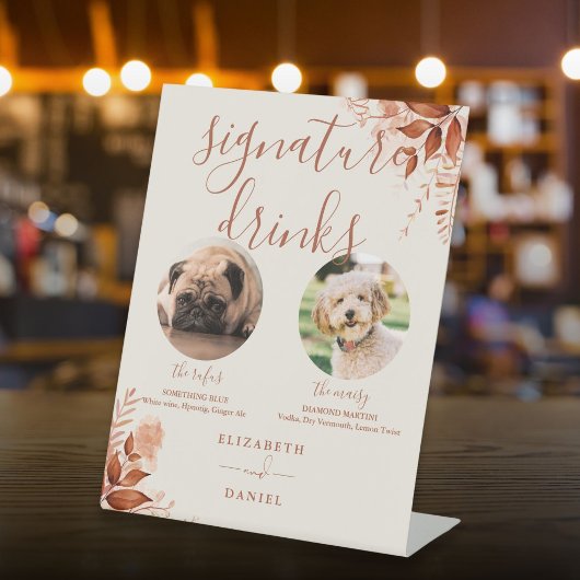 Rustikale Hochzeit im Herbst Begleithunde Untersch Sockelschild