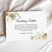 Rustikale Hochzeit im Herbst Begleitkarte